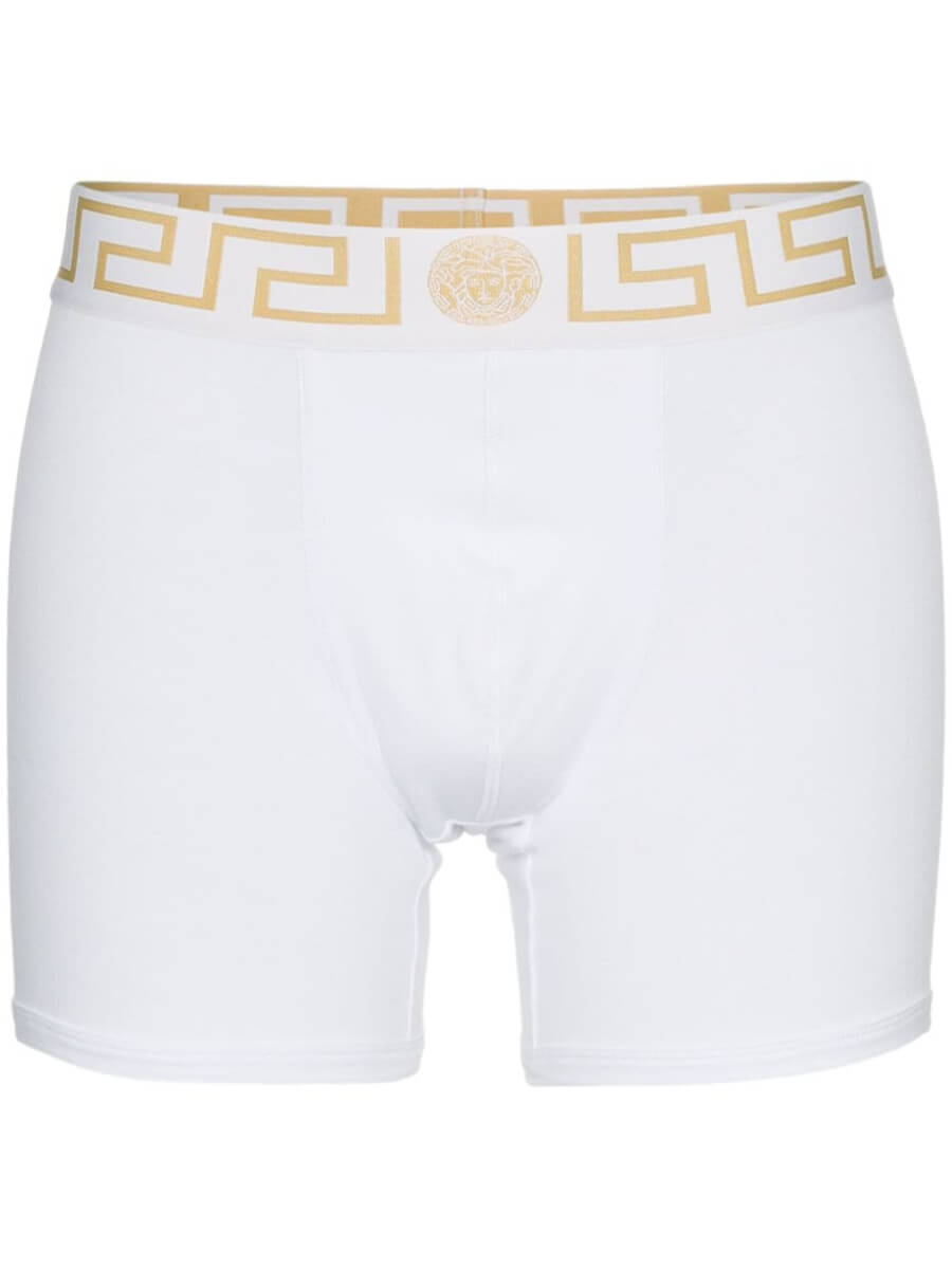 Versace Greca-print boxer briefs - White