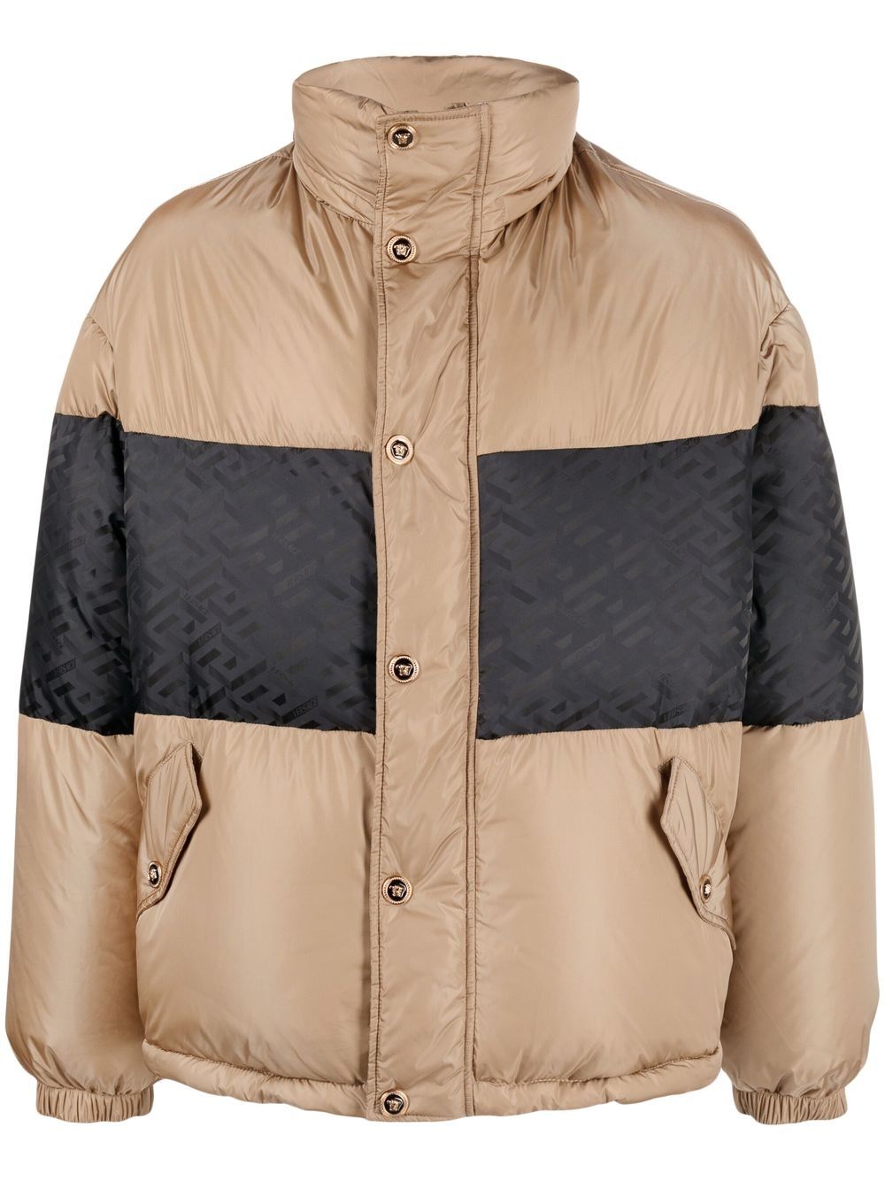 Versace La Greca puffer jacket - Neutrals