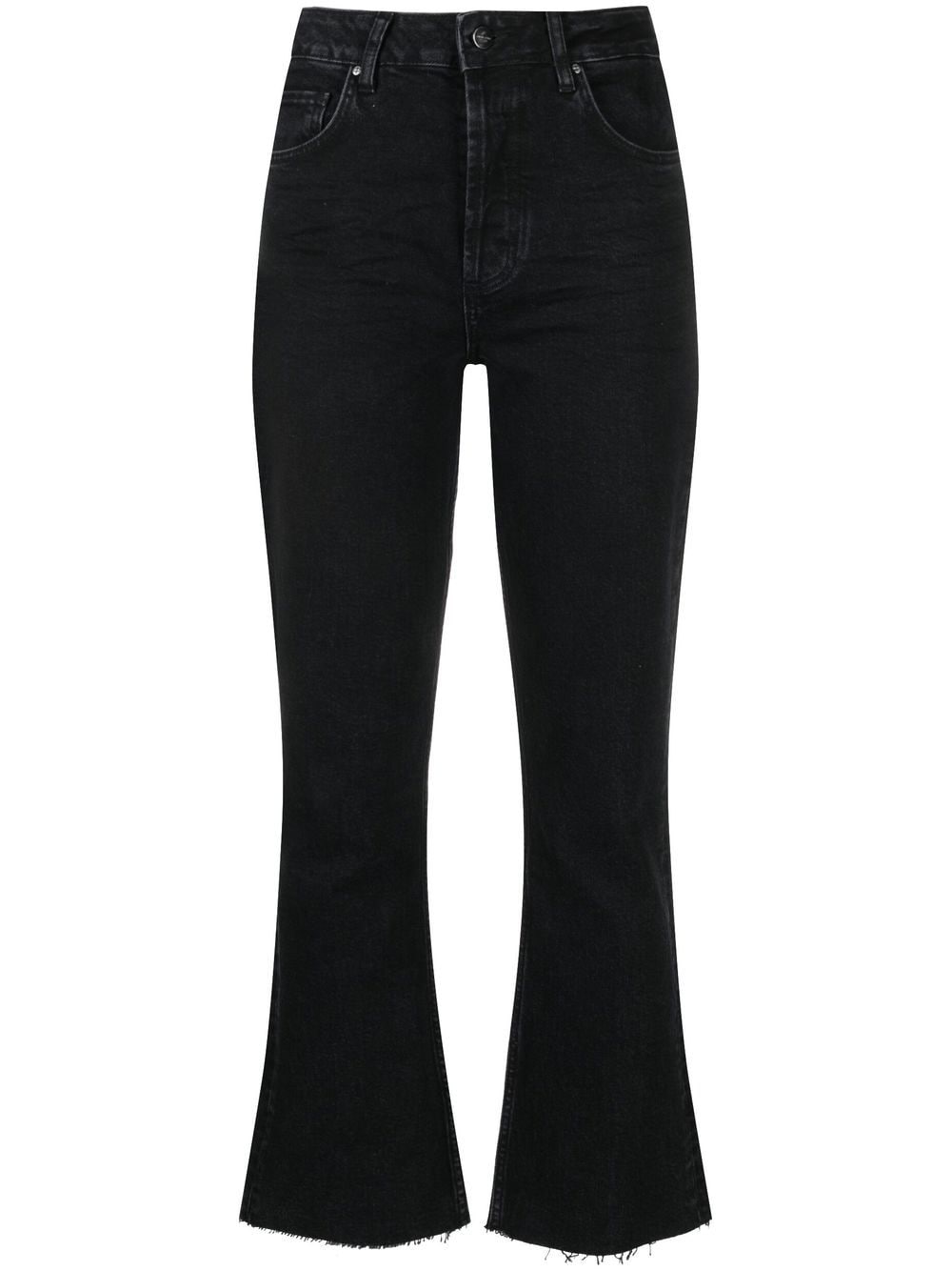 ANINE BING Lara cropped denim jeans - Black