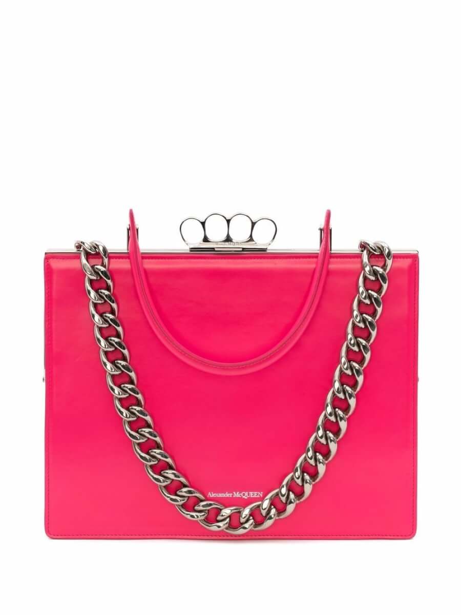 Alexander McQueen four-ring-frame-tote-bag - Pink