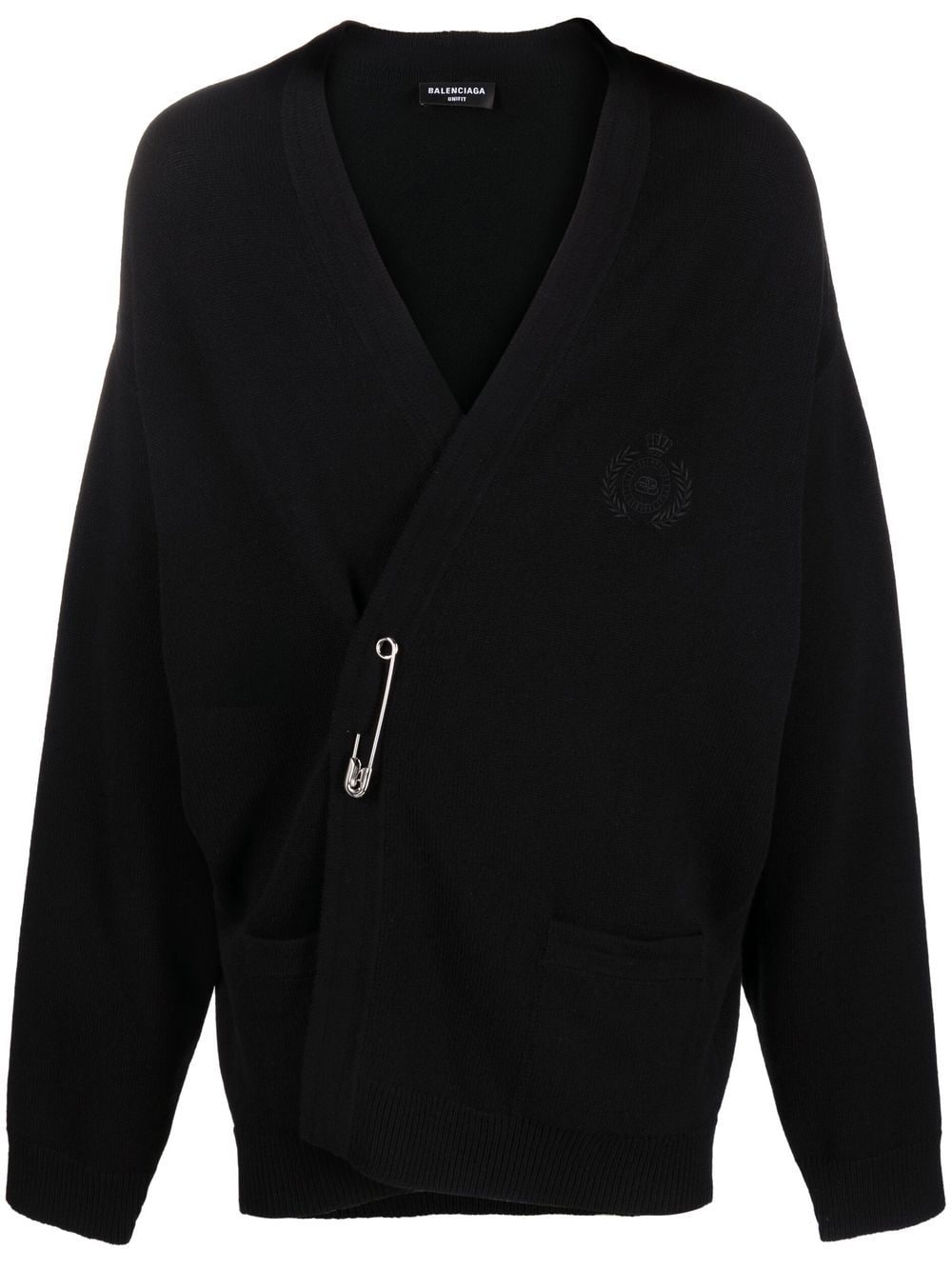 Balenciaga Crest wool cardigan - Black
