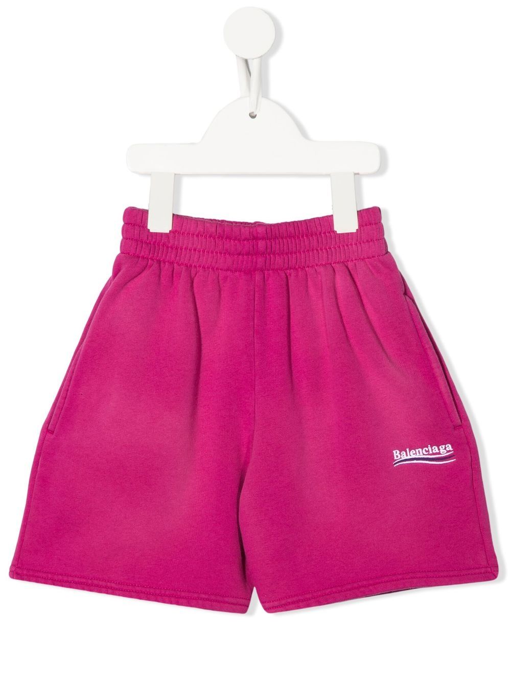 Balenciaga Kids Political Campaign logo-print shorts - Pink