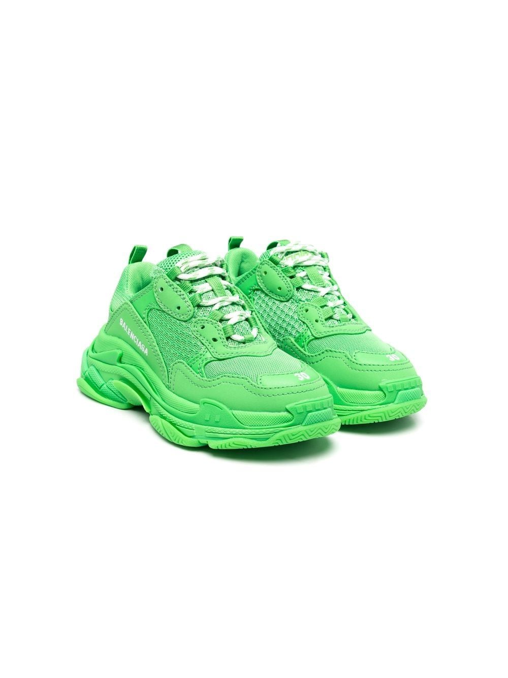Balenciaga Kids Triple S lace-up sneakers - Green