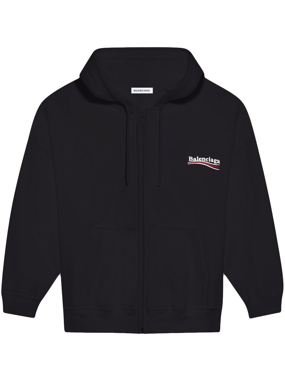 Balenciaga Political Campaign zip-up hoodie - Black