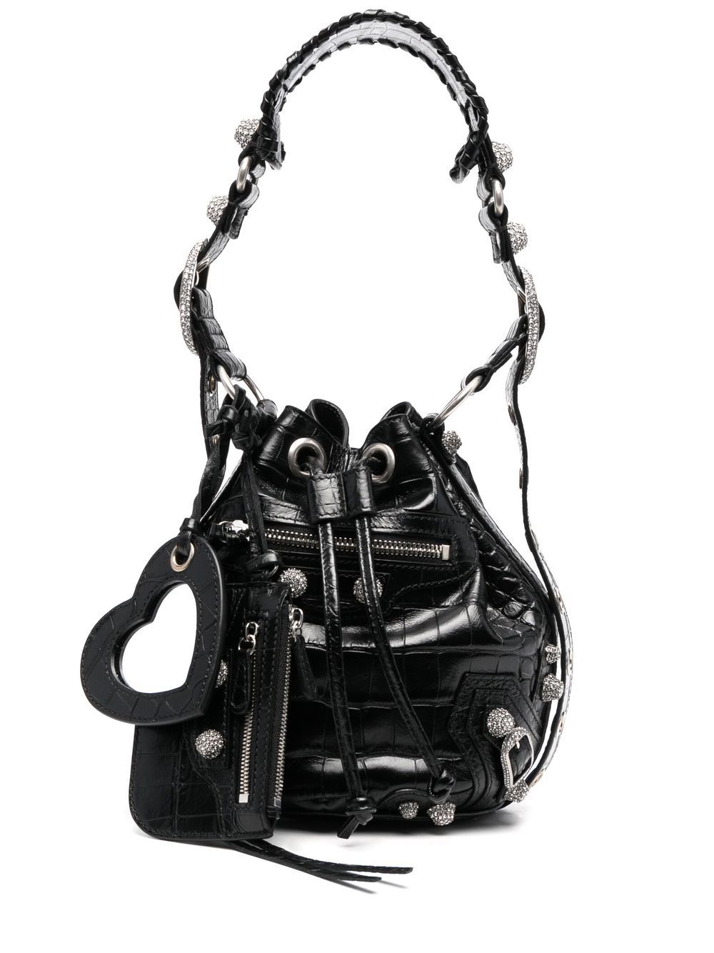 Balenciaga XS La Cagole bucket bag - Black