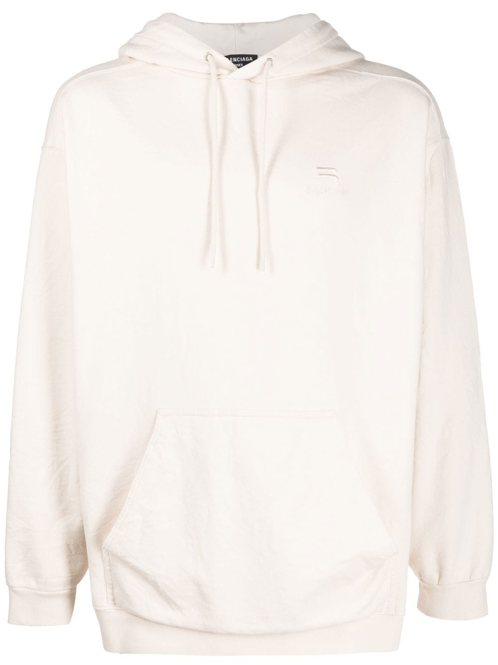 Balenciaga drawstring pullover hoodie - Neutrals