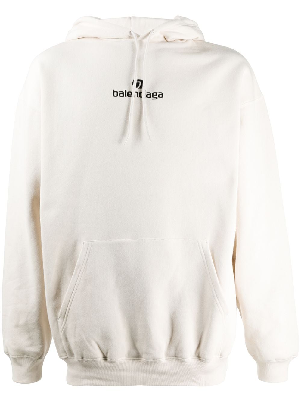 Balenciaga embroidered logo hoodie - Neutrals