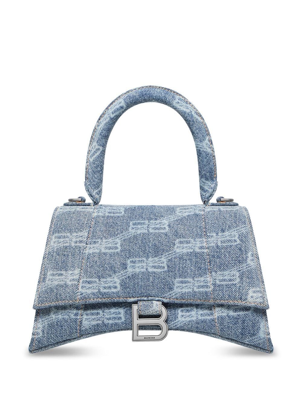 Balenciaga logo-print leather crossbody bag - 4716 - BLUE