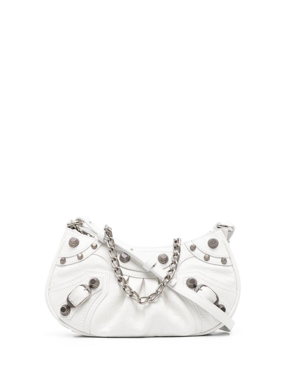 Balenciaga mini Le Cagole embossed shoulder bag - White