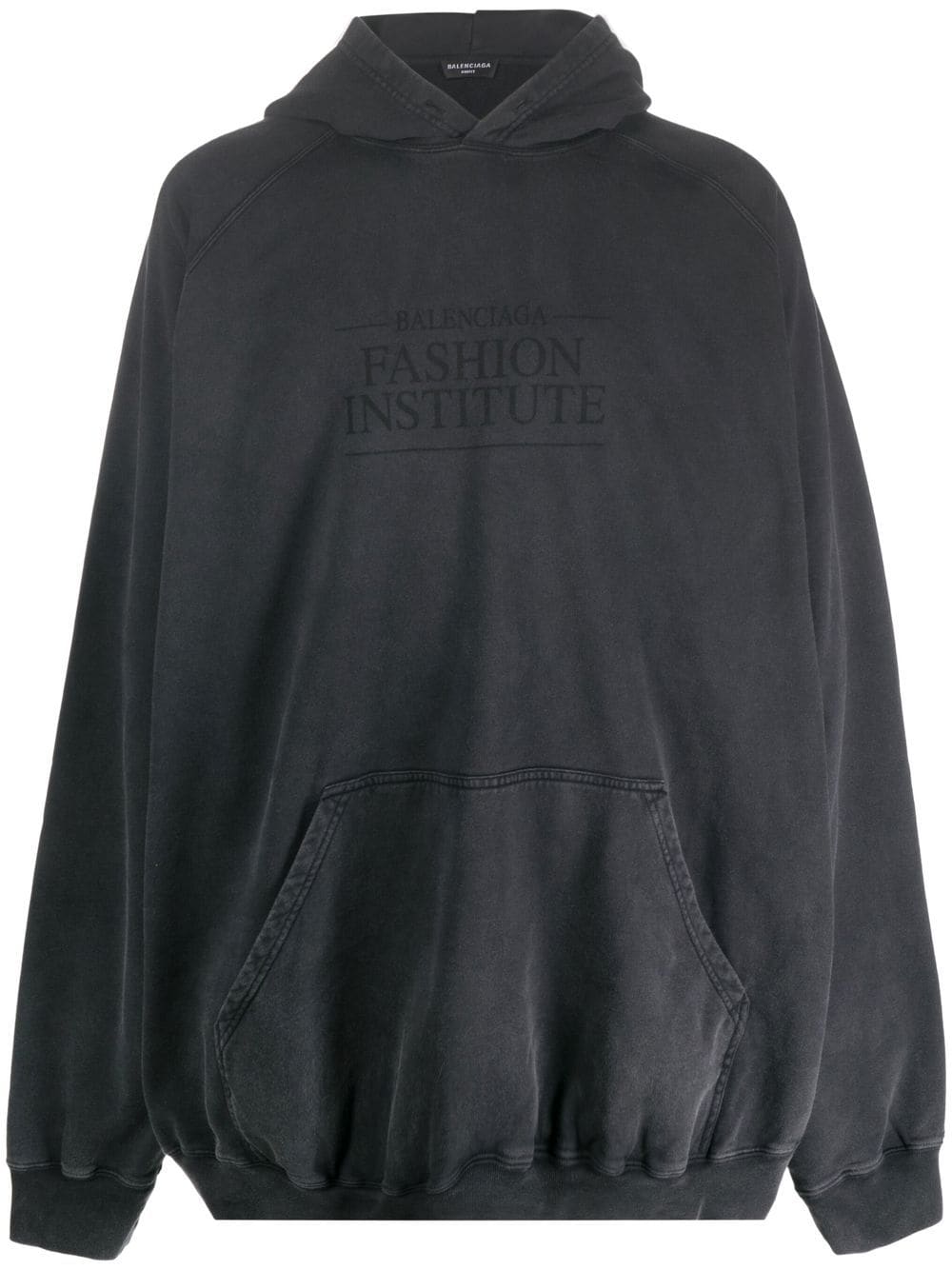 Balenciaga oversized cotton hoodie - Black
