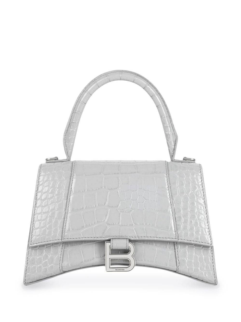 Balenciaga small Hourglass crocodile-effect tote bag - Grey