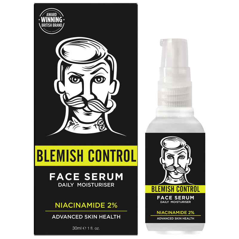 Barber Pro Blemish Control Niacinamide 2% Face Serum for Men | Plant-based Formula that Soothes + Minimises Redness
