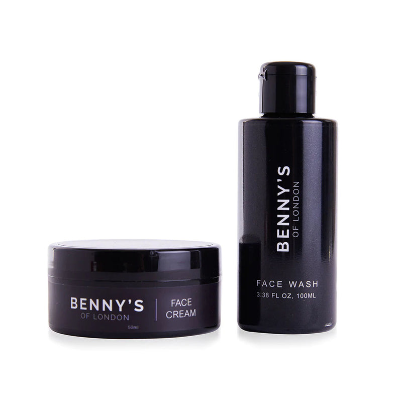 Benny's of London Face Wash + Cream Gift Set | 2-Piece Skincare Routine with Vegan-Friendly Formula & Uplifting Scent