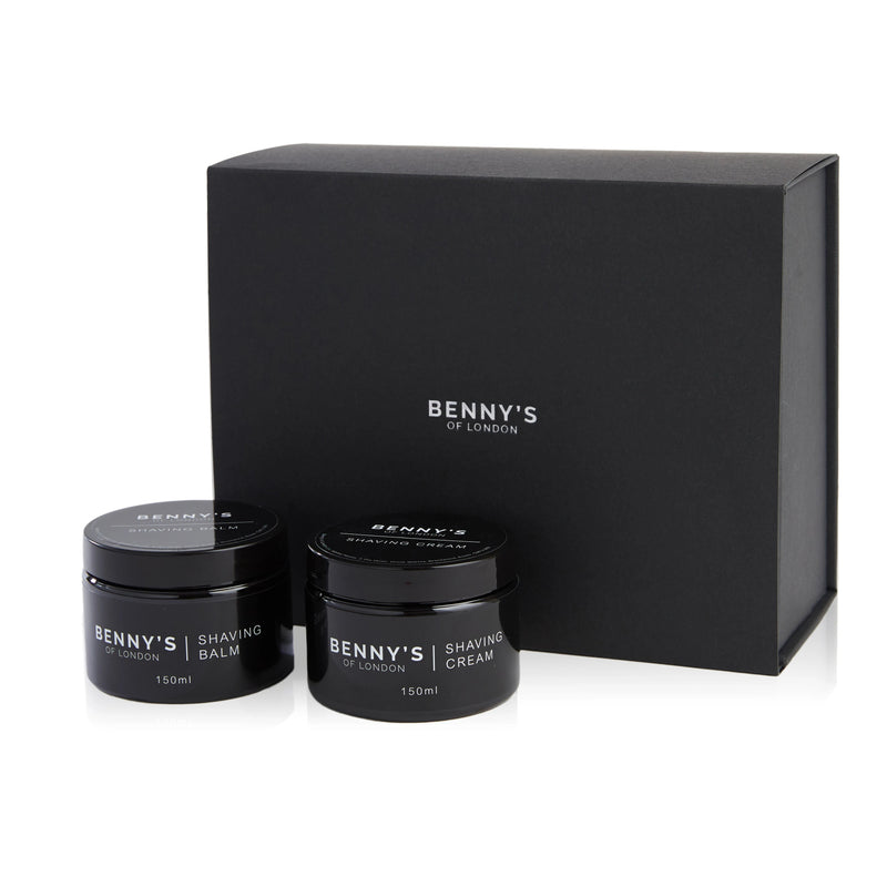 Benny's of London Shaving Cream and Balm Set | 2-Piece Grooming Essentials Suitable for Sensitive Skin