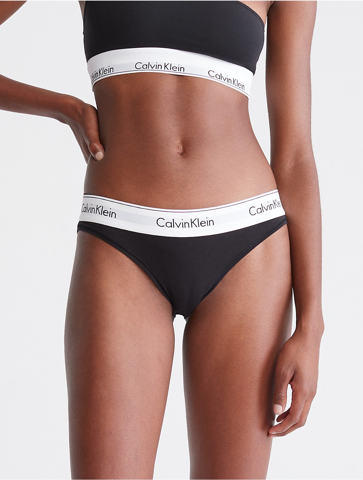 Calvin Klein Women's Modern Cotton Bikini Bottom - Black - S
