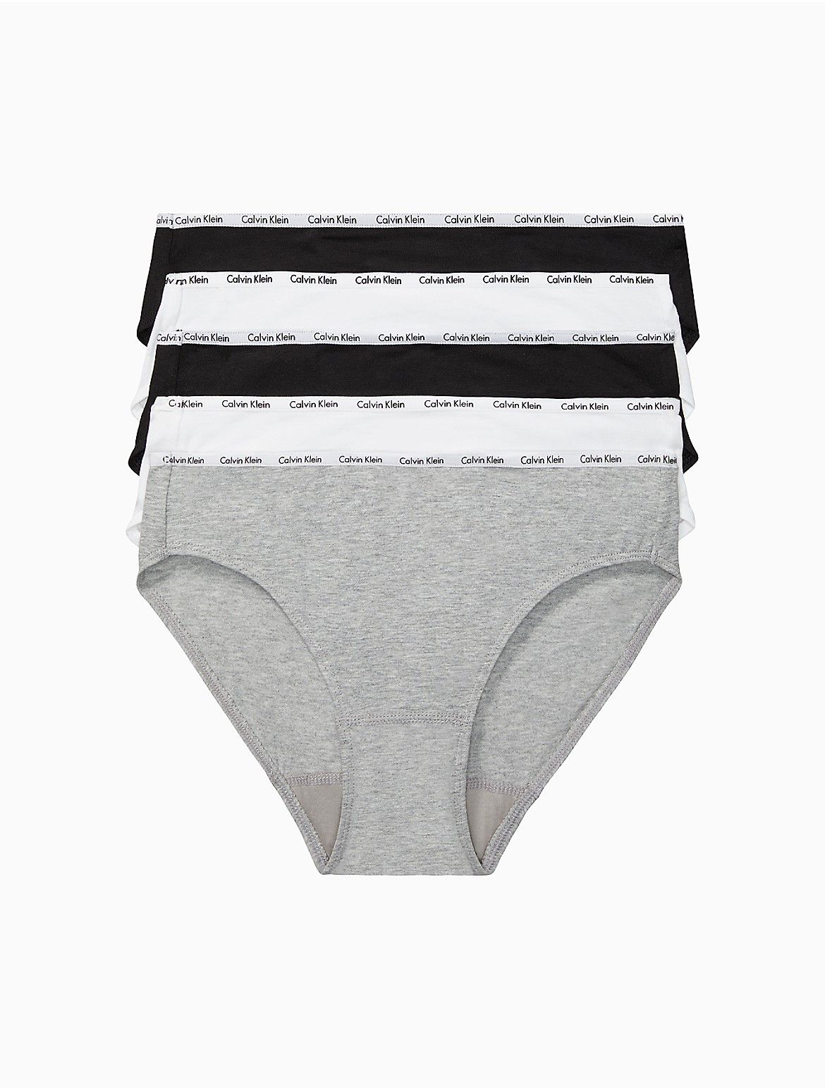 Calvin Klein Women's Signature Cotton 5-Pack Bikini Bottom - Grey - S