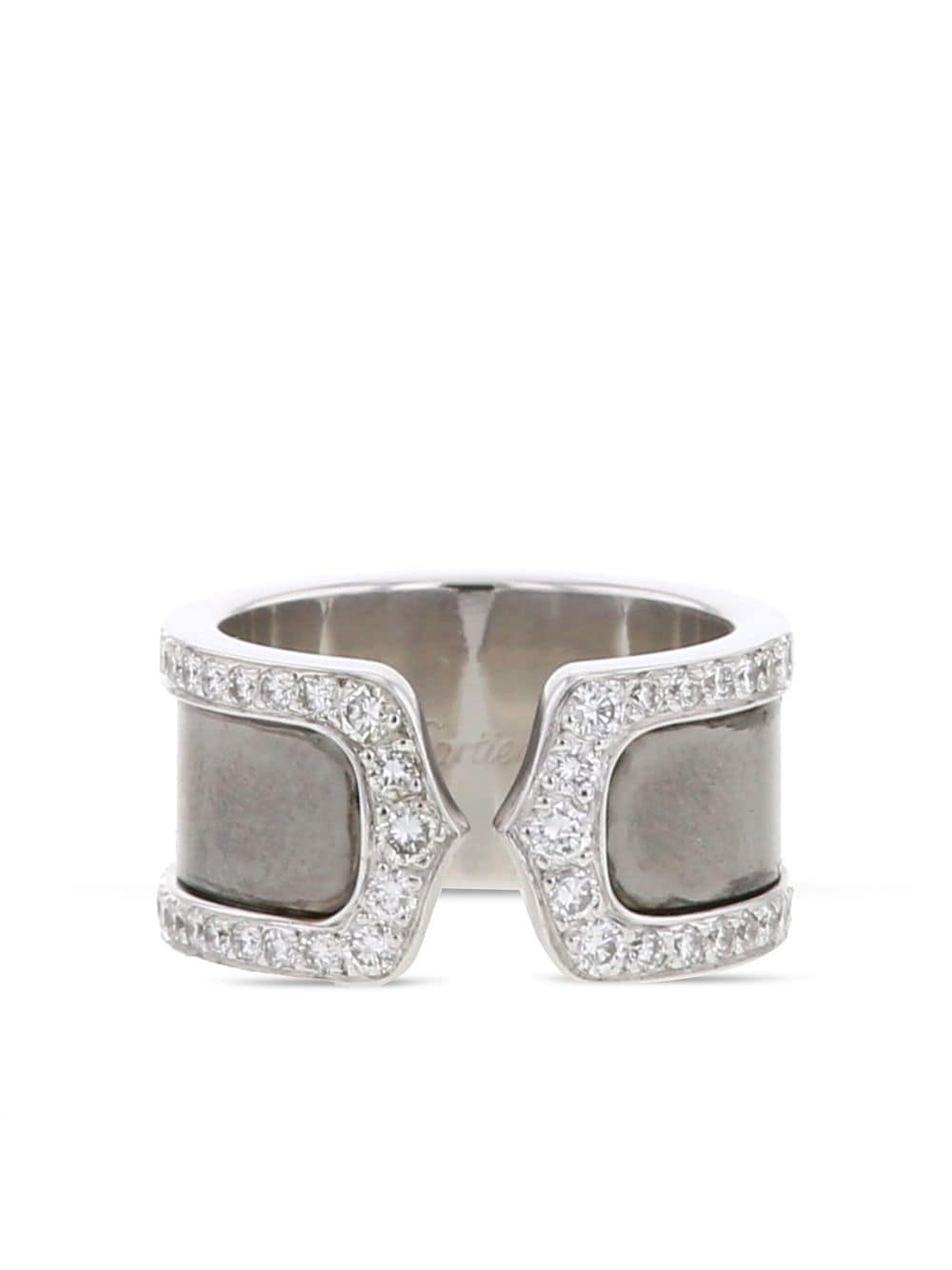 Cartier pre-owned 18kt white gold C de Cartier diamond ring - Silver