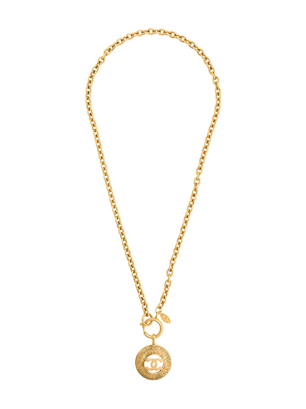 Chanel Pre-Owned 1980s Chanel Gold Plated Coin Pendant - Metallic