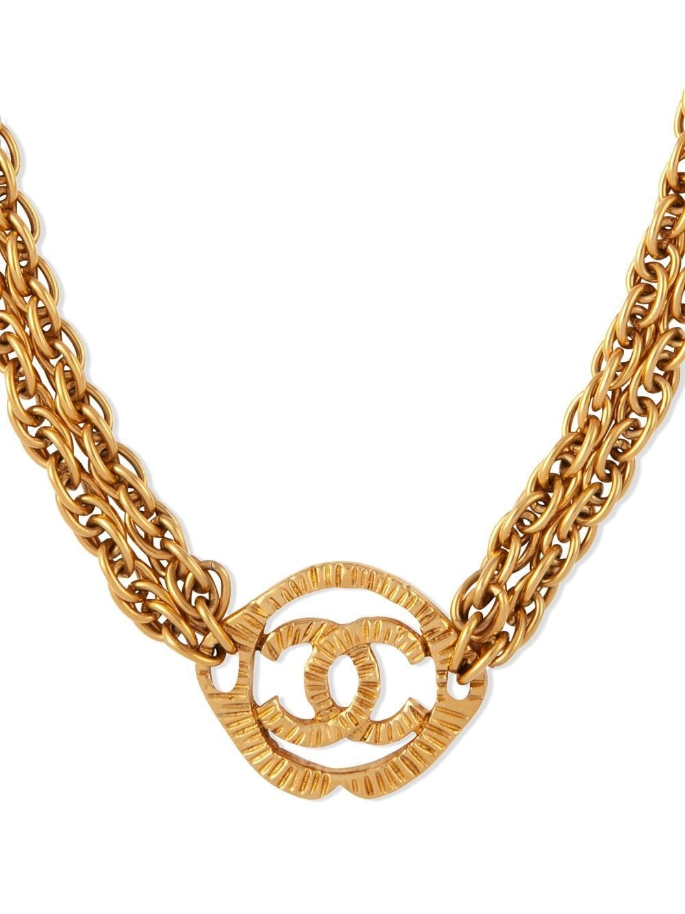 Chanel Pre-Owned 1980s multi-chain medallion necklace - Gold