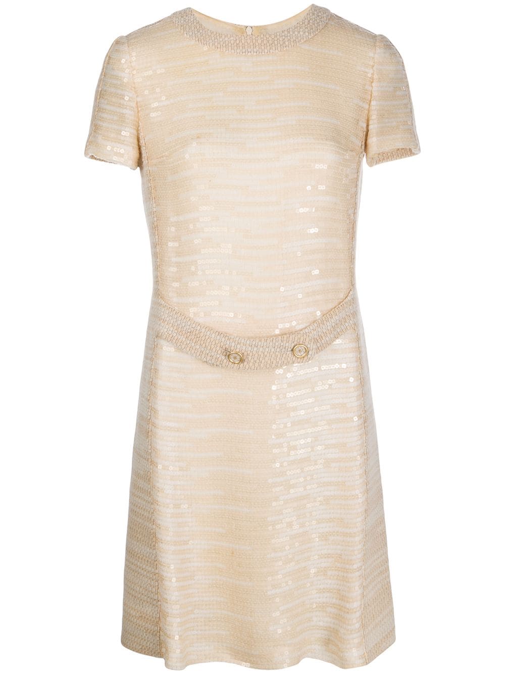 Chanel Pre-Owned 1990s sequin-embellished dress - Neutrals