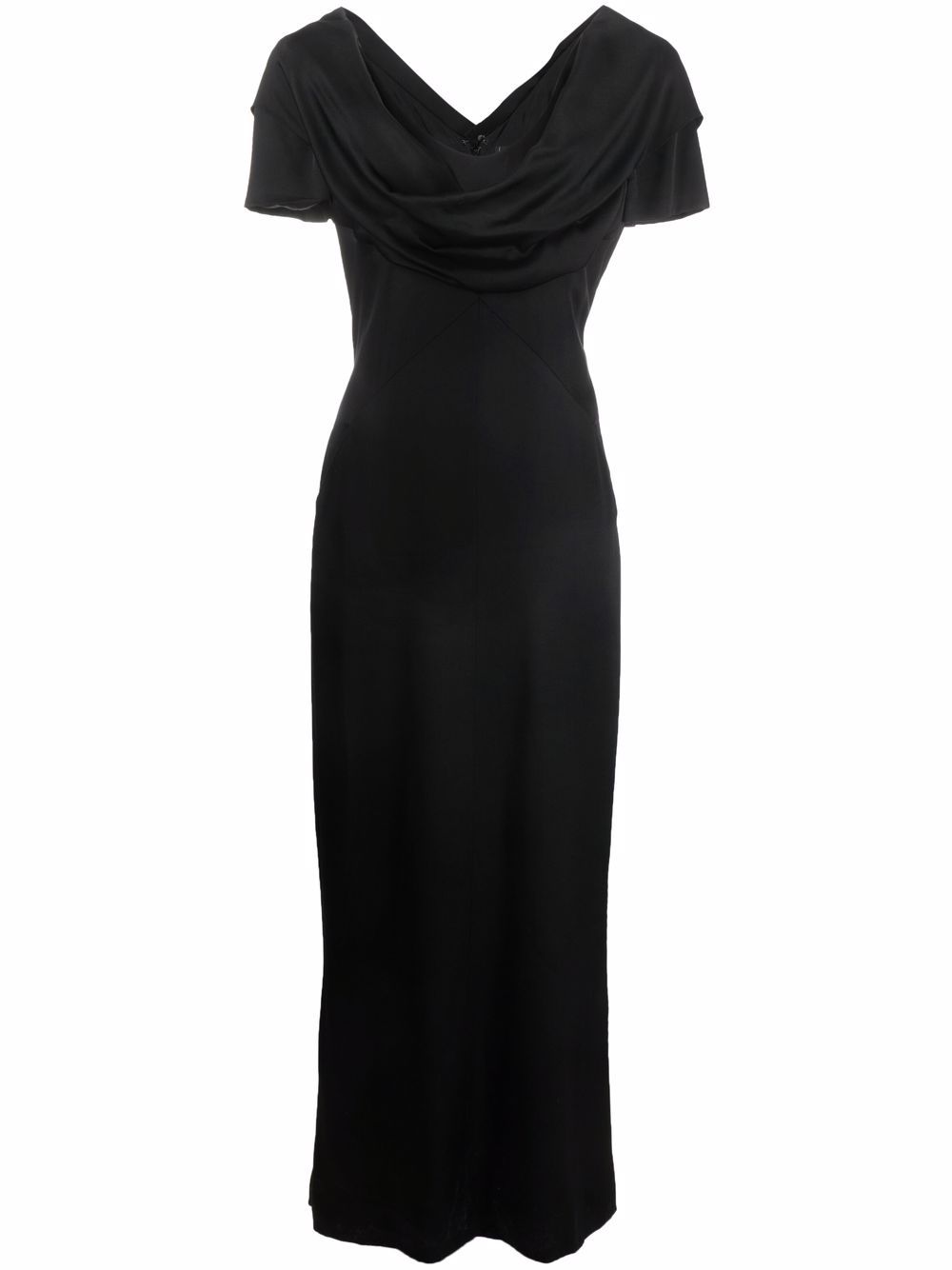 Chanel Pre-Owned 2001 short-sleeved silk dress - Black