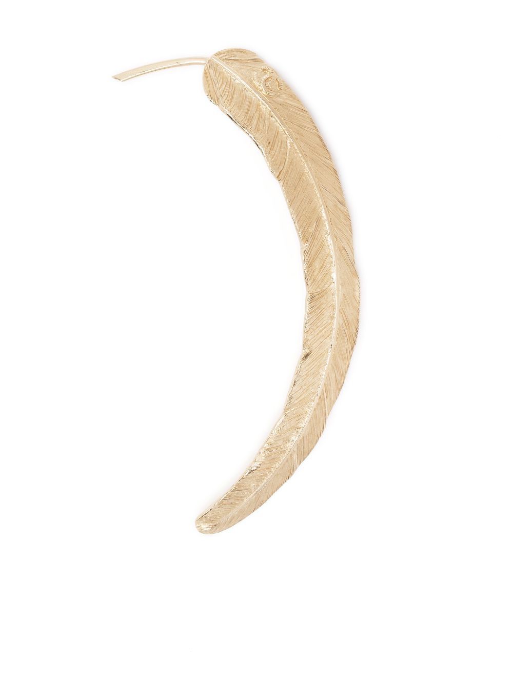 Chanel Pre-Owned 2008 large feather brooch - Gold