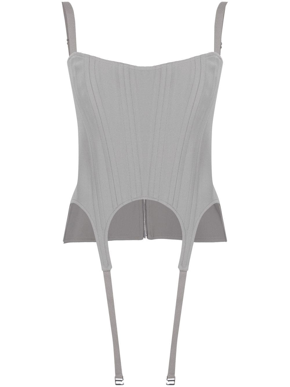 Dion Lee Arch Longline corset top - Green