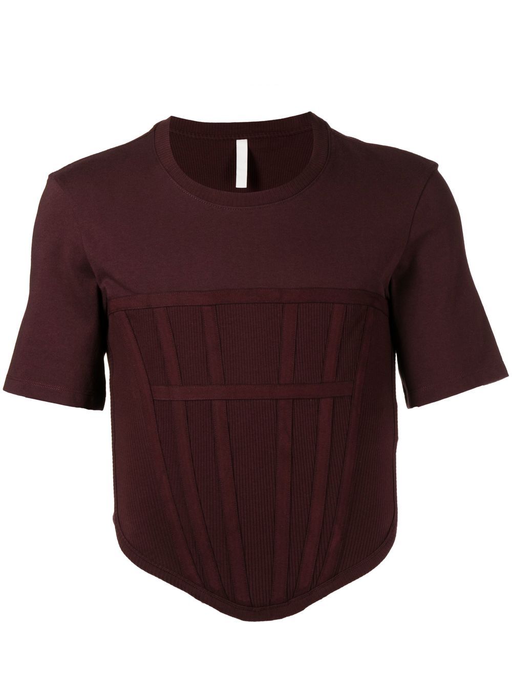 Dion Lee Jersey Rib corset T-shirt - Red