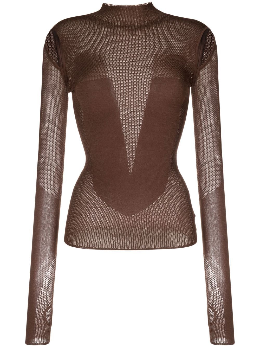 Dion Lee cut out-detail knitted top - Brown