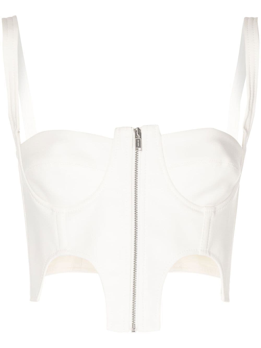 Dion Lee double arch bustier top - White