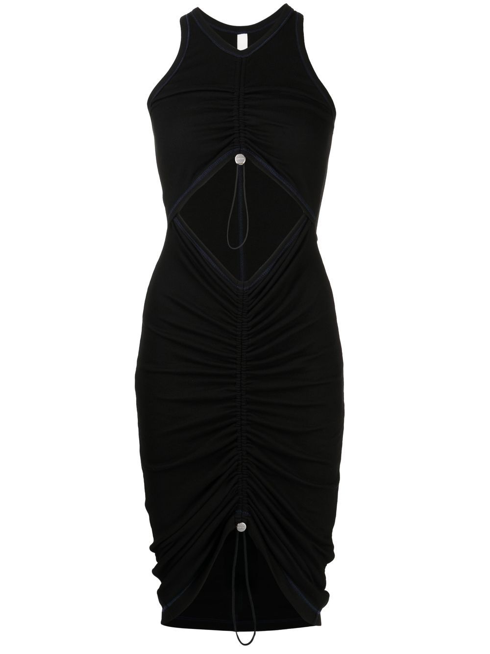 Dion Lee gathered cut-out dress - Black
