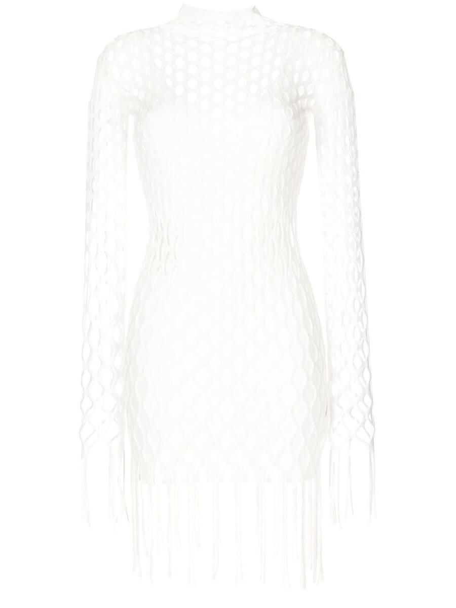 Dion Lee reef net mini dress - White
