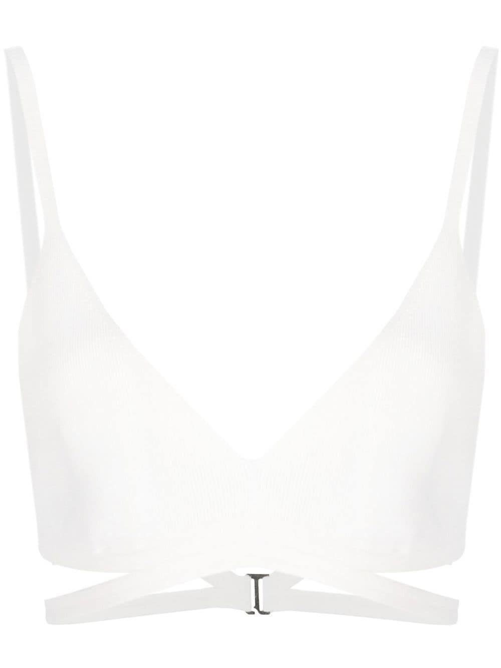 Dion Lee ribbed bralette top - White