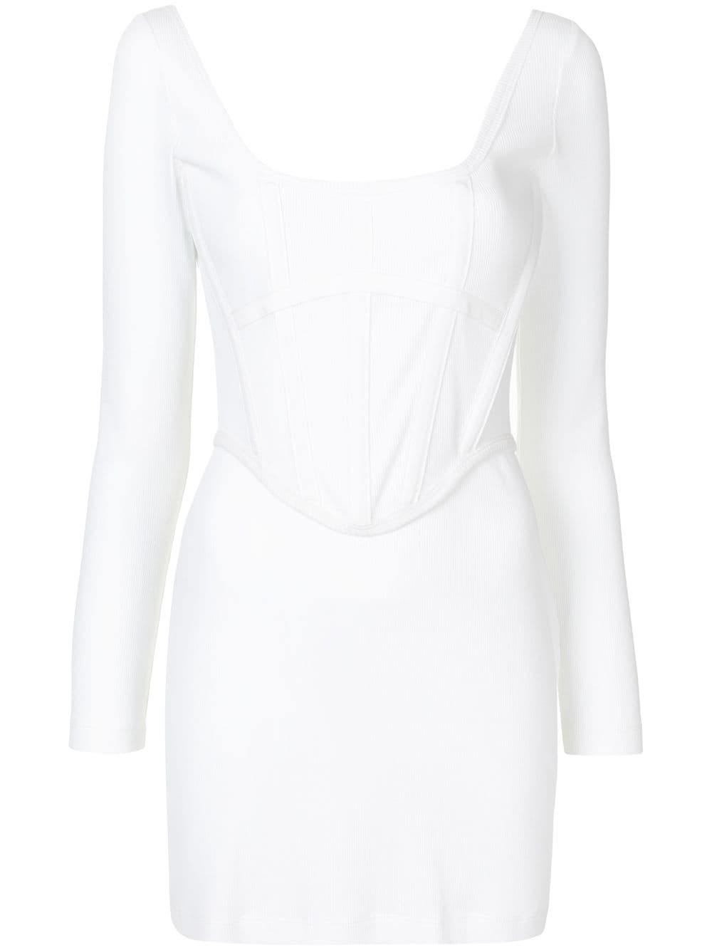 Dion Lee structured long-sleeve mini dress - White
