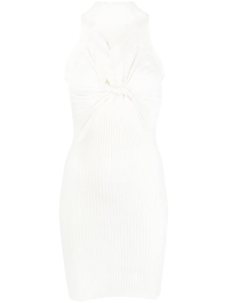 Dion Lee twist cut-out detail dress - White