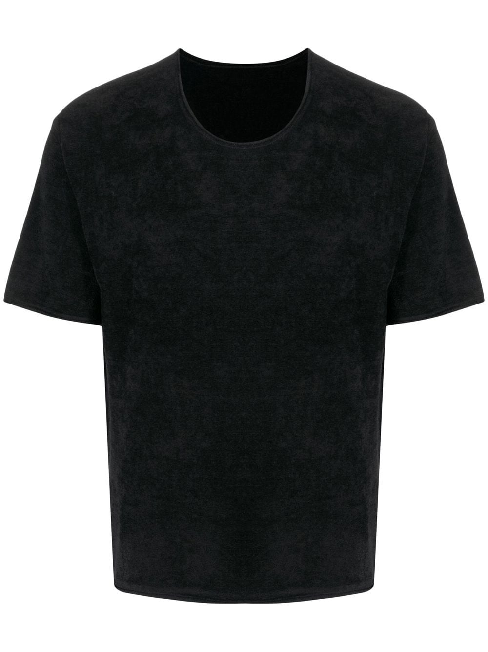 Dion Lee velvet-effect fitted T-Shirt - Black