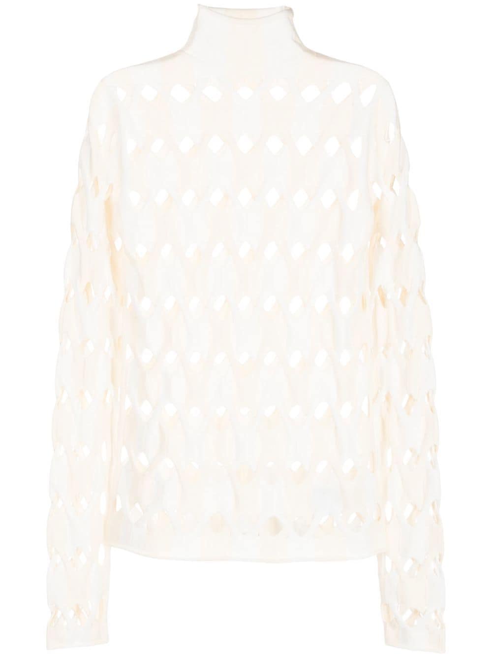 Dion Lee woven-effect long-sleeve top - White