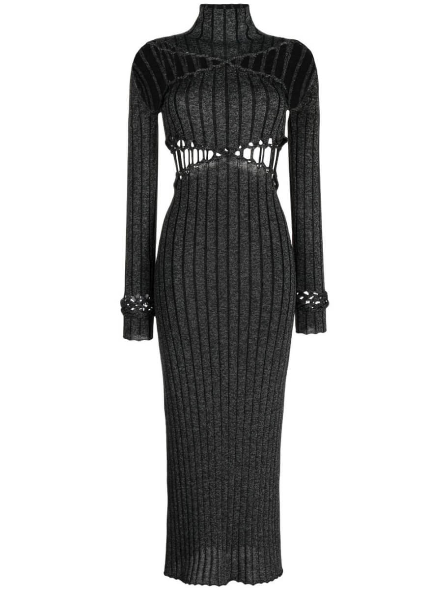Dion Lee x Braid reflective dress - Black