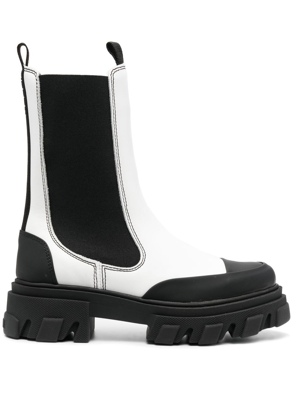 GANNI 50mm chunky Chelsea boots - White