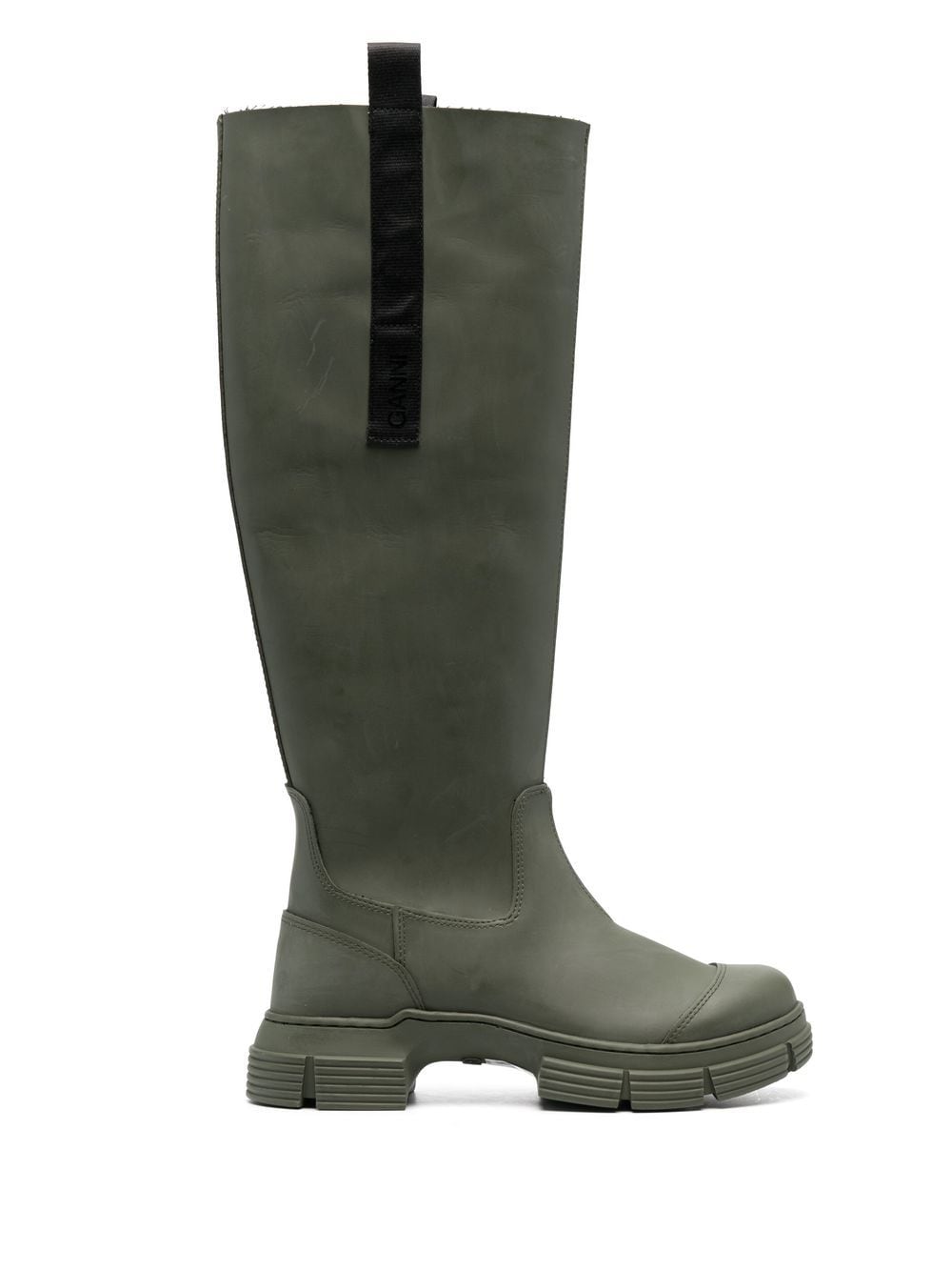 GANNI recycled-rubber Country boots - Green