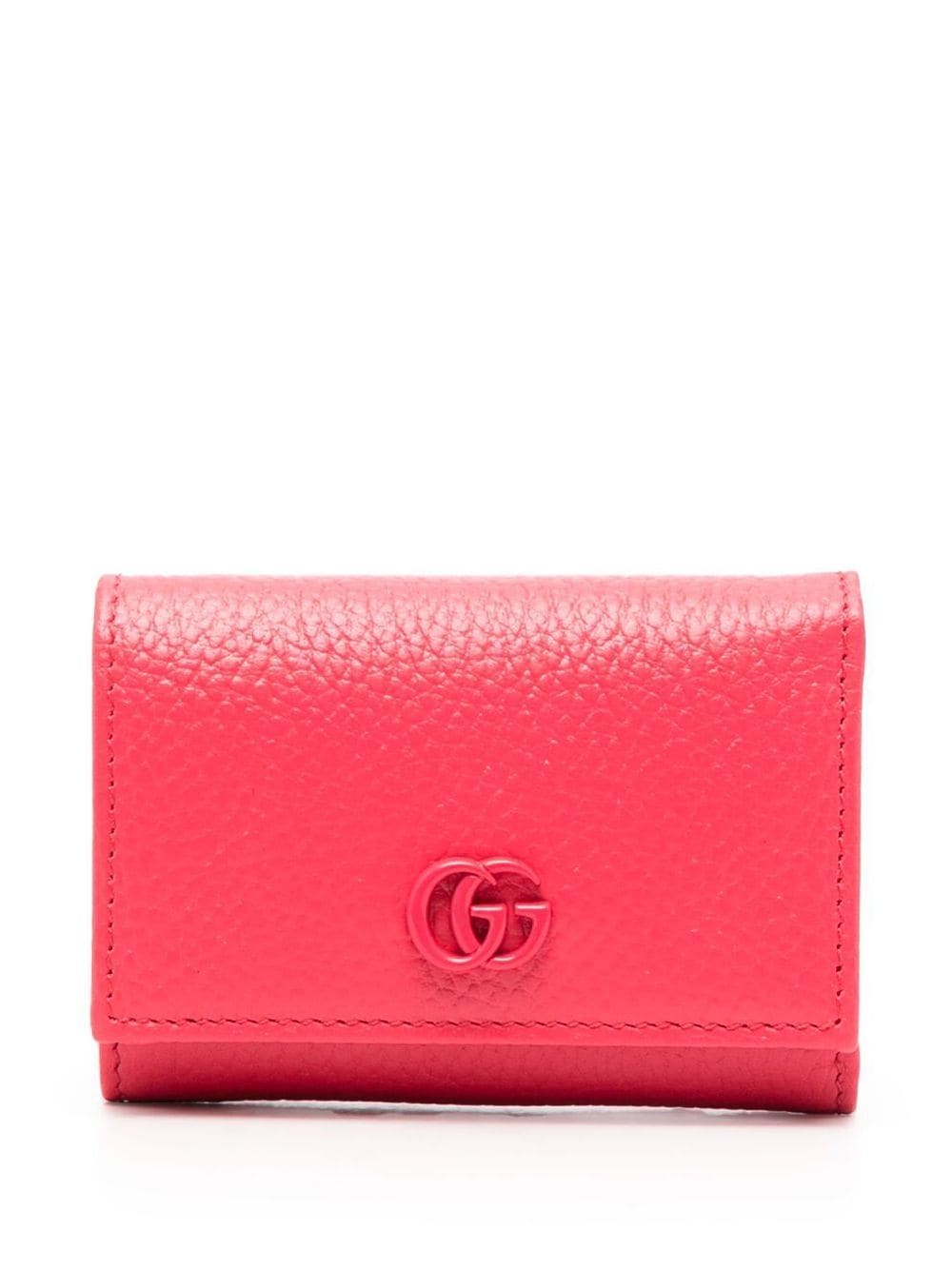 Gucci logo-plaque leather wallet - Pink