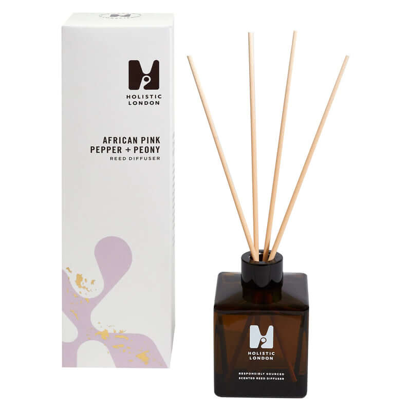 Holistic London African Pink Pepper + Peony Reed Diffuser