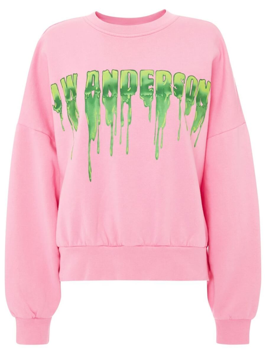 JW Anderson slime-logo cotton sweatshirt - Pink