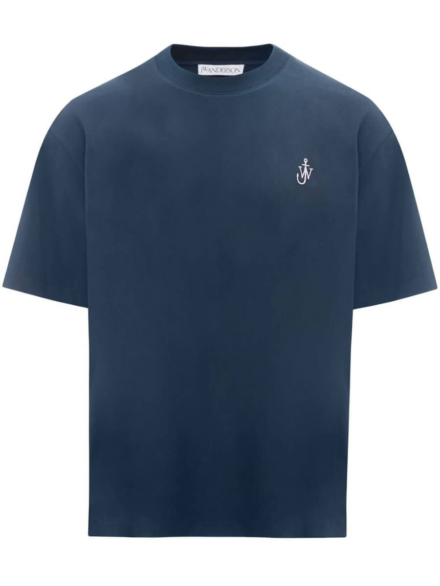 JW Anderson swirl-logo T-shirt - Blue