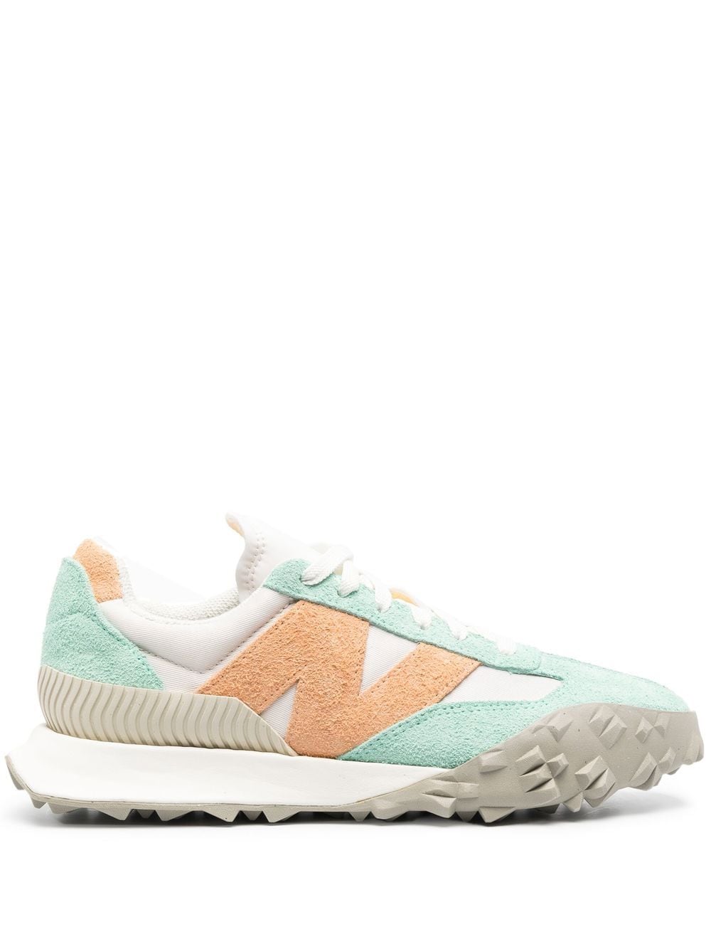 New Balance panelled lace-up suede sneakers - Green