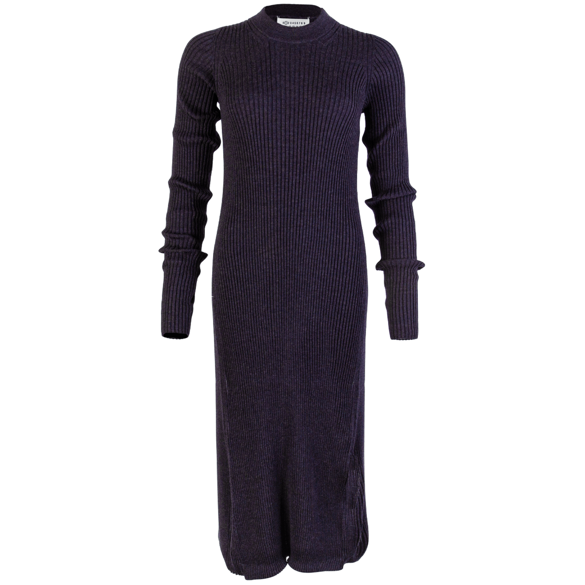 Open-back Knitted Wool Dress M Navy
