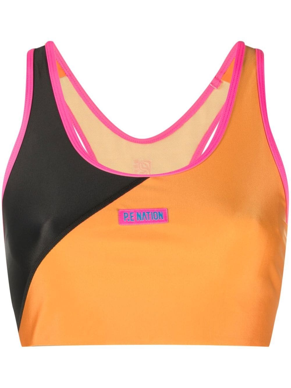 P.E Nation Runyon colour-block sports bra - Orange