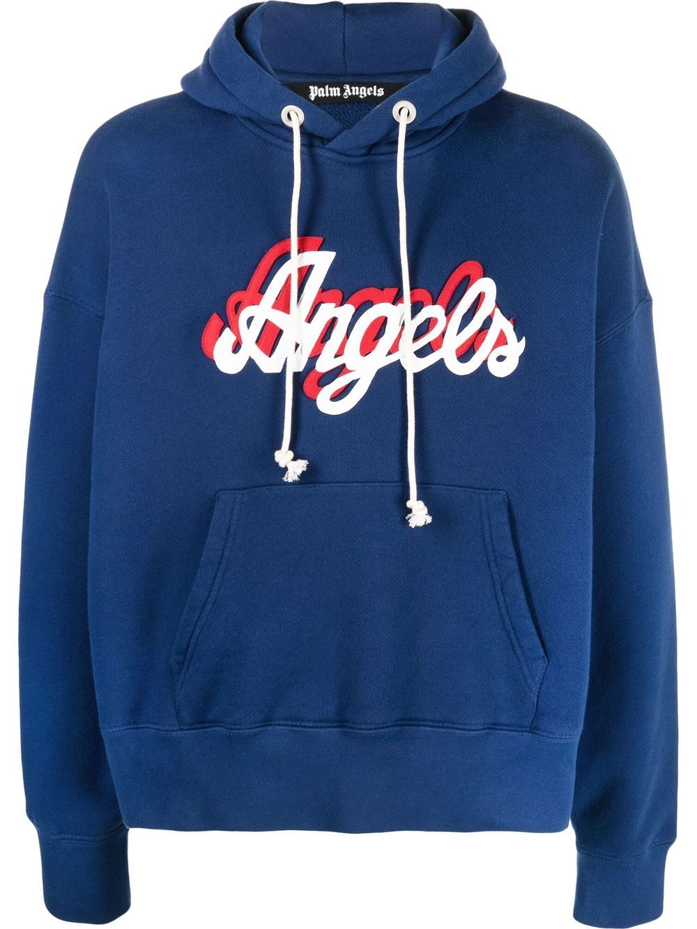 Palm Angels double logo hoodie - Blue