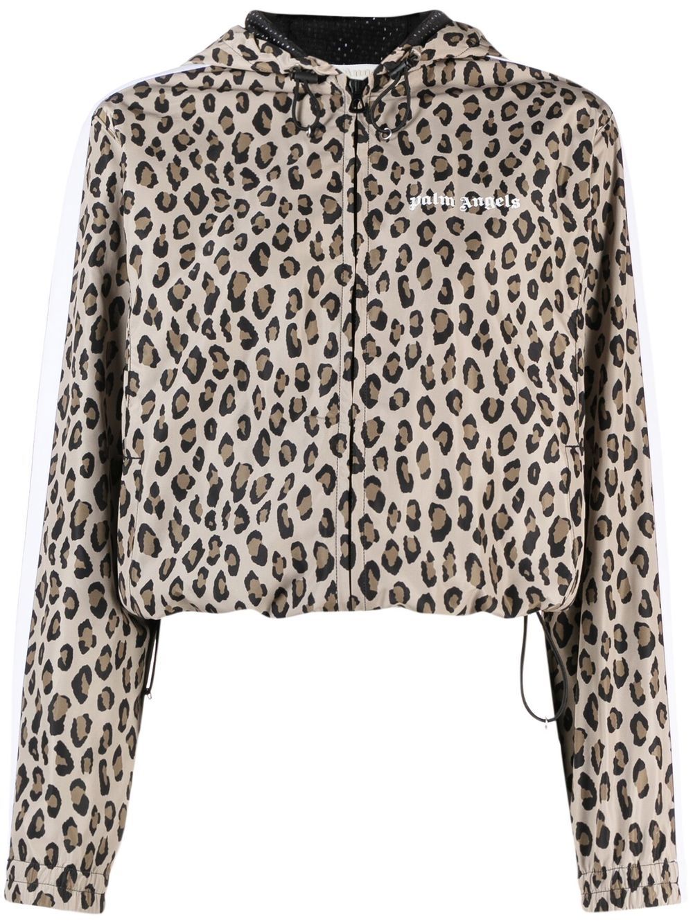 Palm Angels leopard-print puffer jacket - Brown