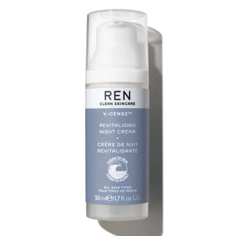REN V-Cense Revitalizing Night Cream | Anti-Ageing Formula with Bioactives + Natural Ingredients